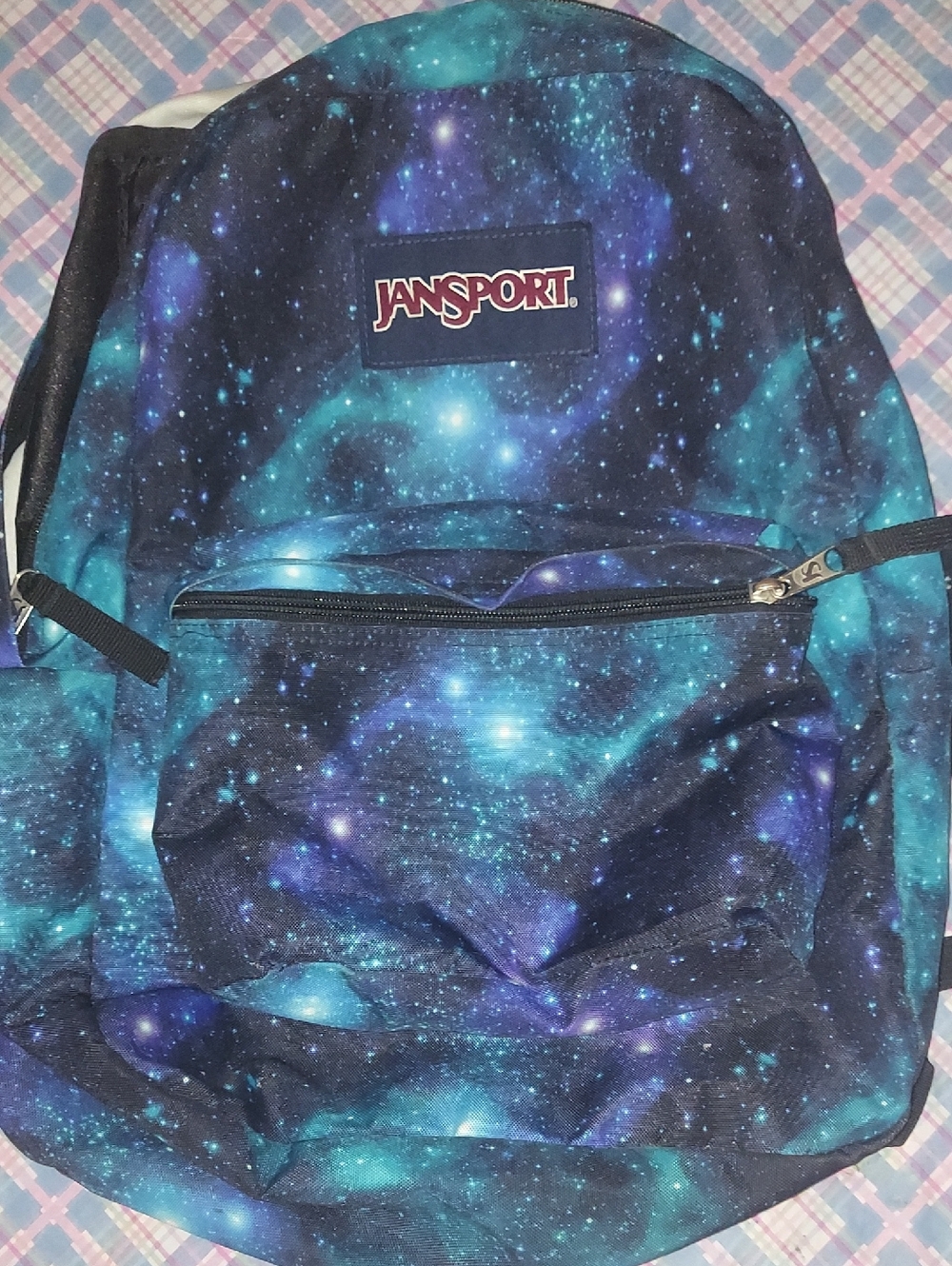 Jansport Galaxy Backpack - Teal, Navy & Purple